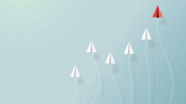 Paper airplanes flying on blue sky with form of growing graph 3 Dependable High-Yield Dividend Stocks to Buy for 2022