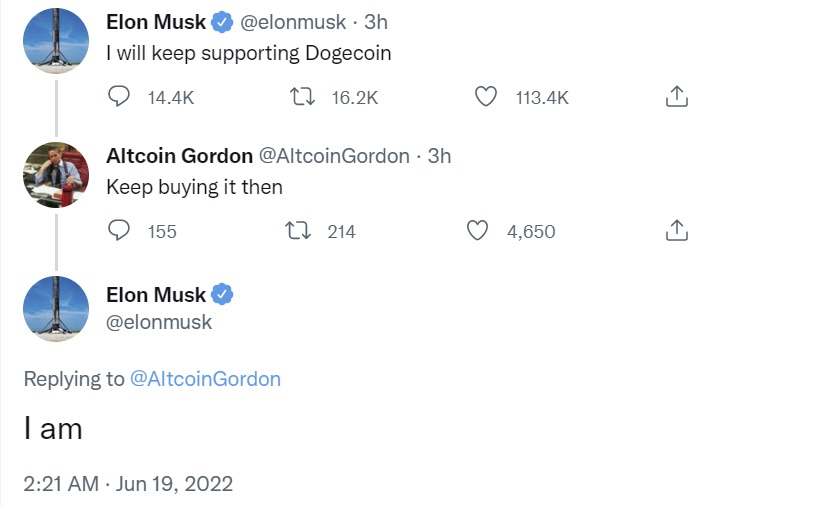 musk doge tweet support and buy Tesla CEO Elon Musk Confirms He’ll Keep Buying and Supporting Dogecoin